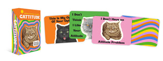 Cattitude Oracle Cards - 24 Feisty Feline Mood & Humor Cards by Rockpool Publishing, Cat Lover Gifts & Daily Confidence Boosters