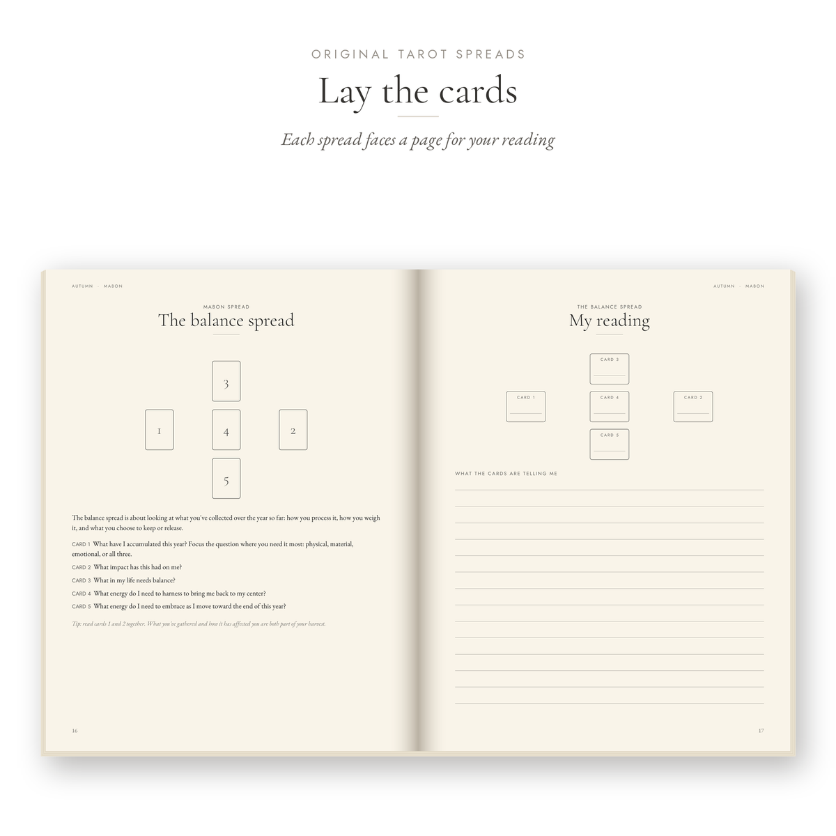 Harnessing the Seasons: Autumn, Guided Tarot Journal (Paperback)