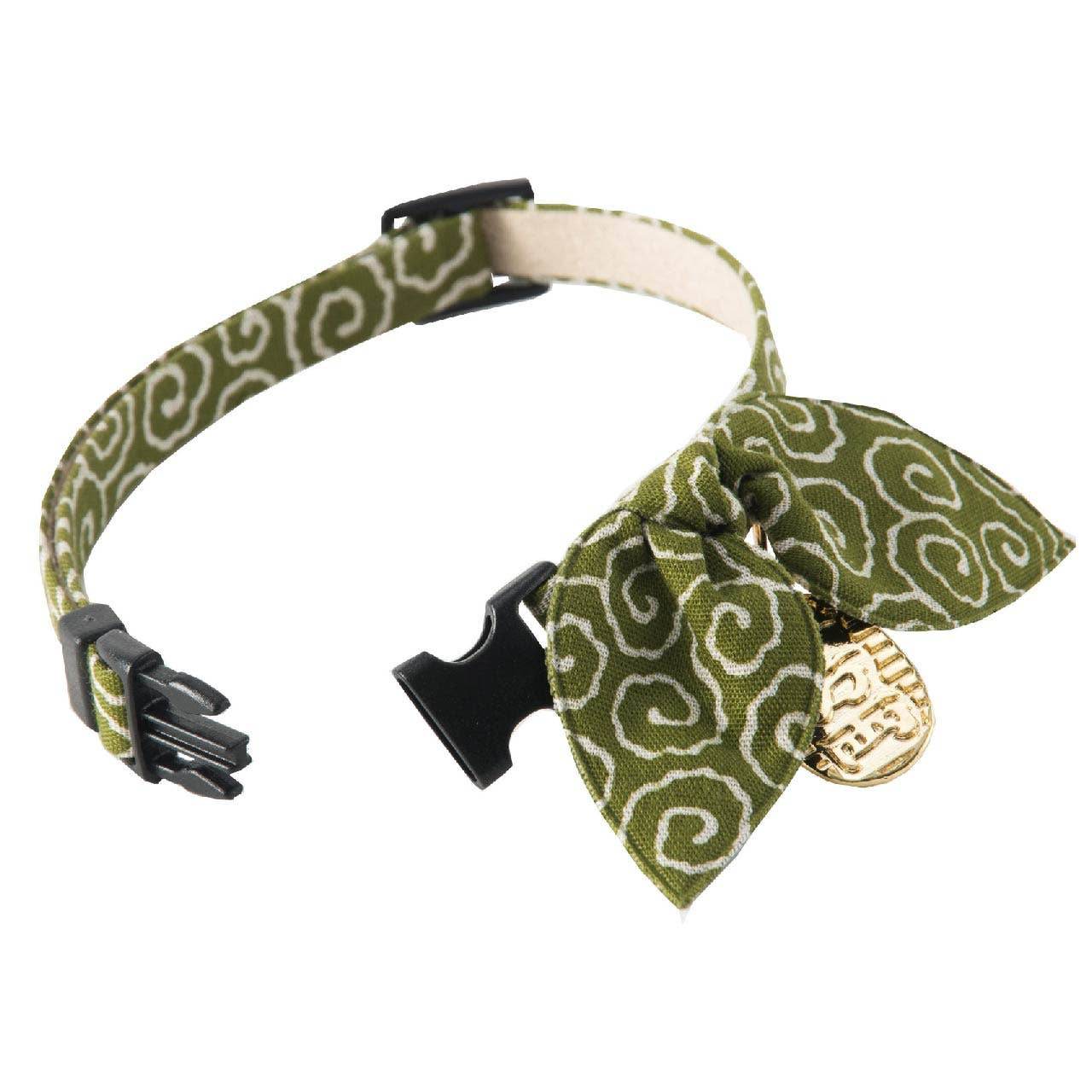 Ninja Cat Collar (Green) - Water Moon Shop