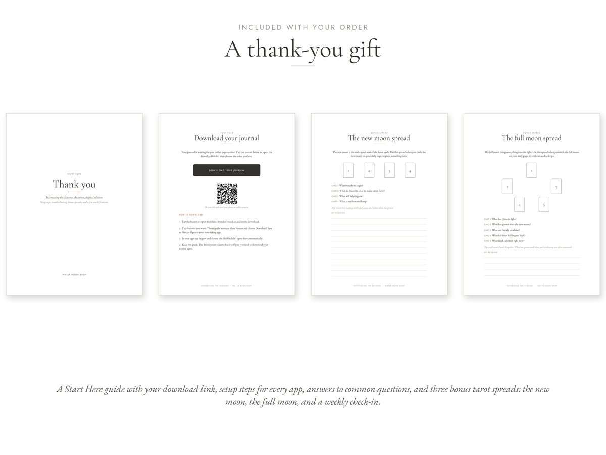 Harnessing the Seasons: Autumn, Digital Tarot Journal (Hyperlinked PDF)