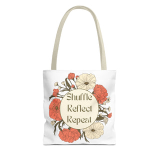 Shuffle, Reflect, Repeat Floral Tote Bag