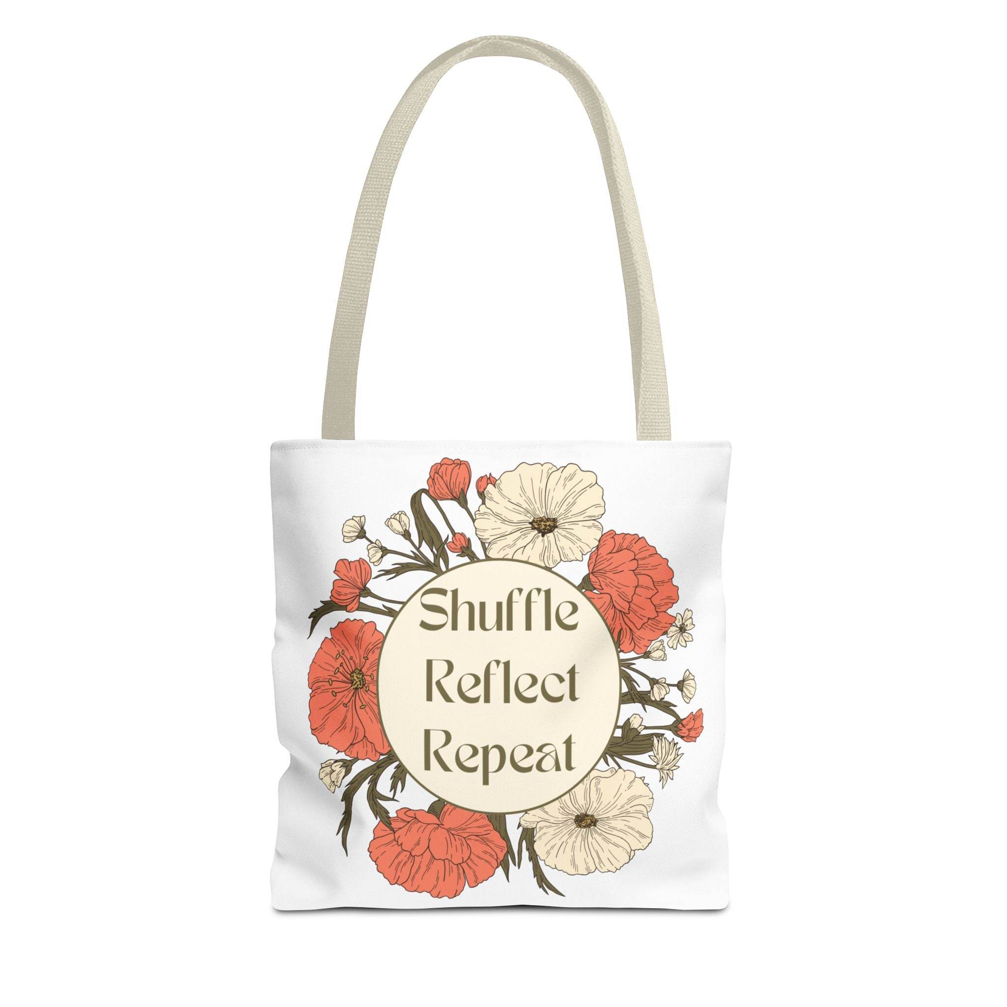 Shuffle, Reflect, Repeat Floral Tote Bag - Water Moon Shop