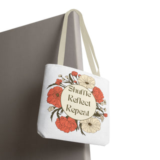 Shuffle, Reflect, Repeat Floral Tote Bag