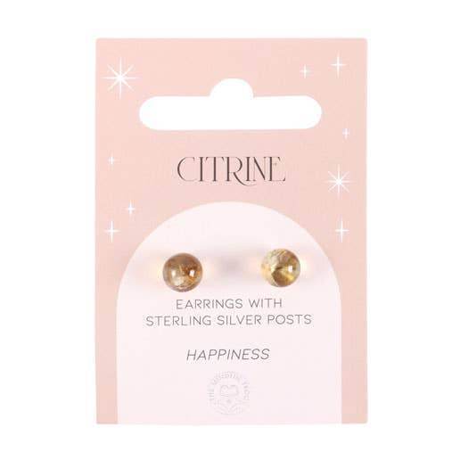 Citrine Semi Precious Crystal Earrings - Water Moon Shop