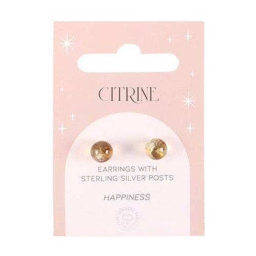 Citrine Semi Precious Crystal Earrings - Water Moon Shop