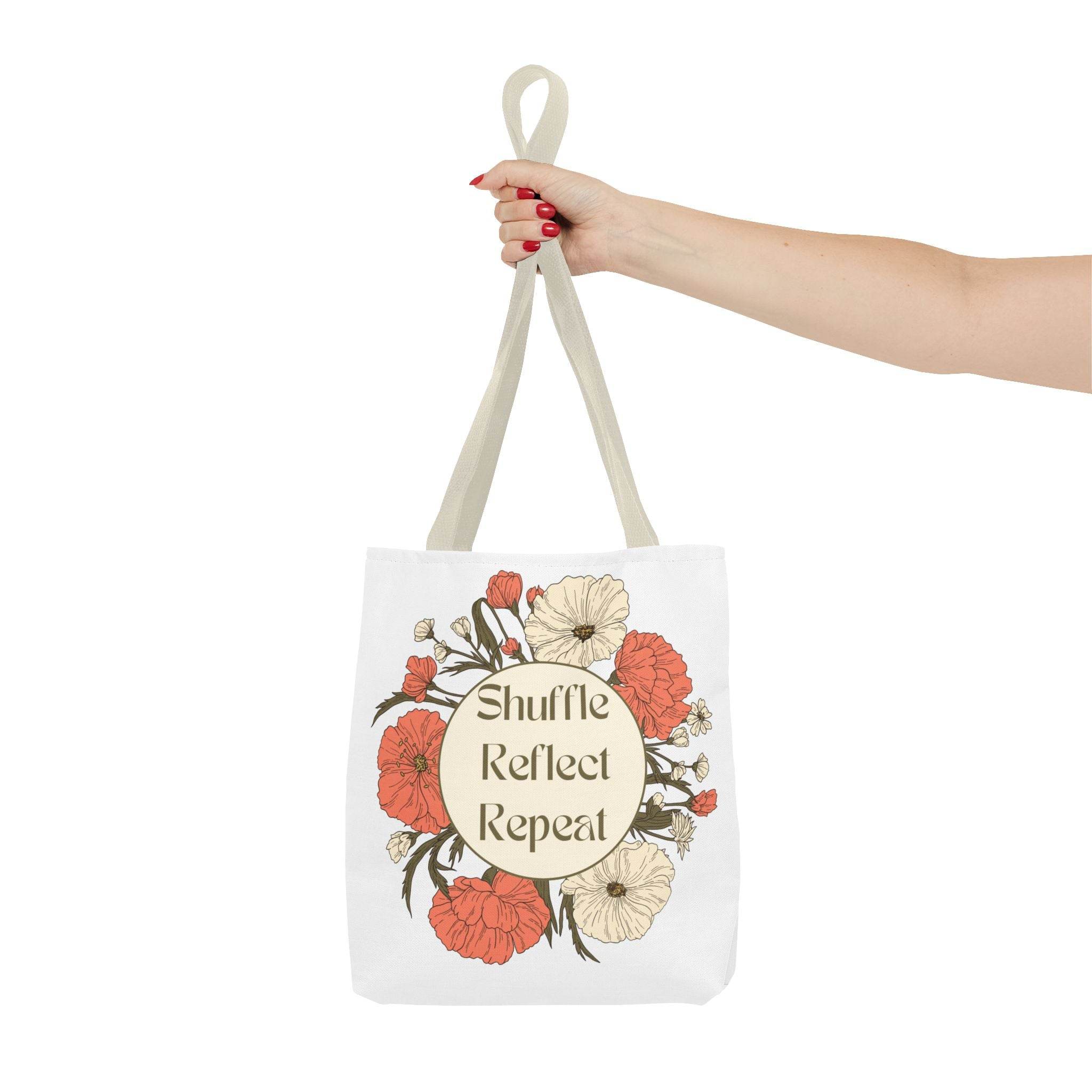 Shuffle, Reflect, Repeat Floral Tote Bag - Water Moon Shop