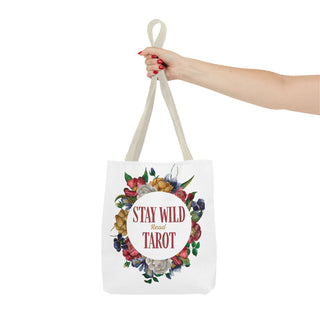 Stay Wild Tarot Floral Tote Bag