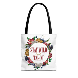 Stay Wild Tarot Floral Tote Bag
