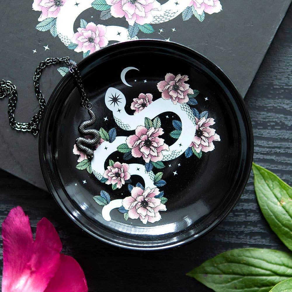 Floral Snake Trinket Dish - Water Moon Shop