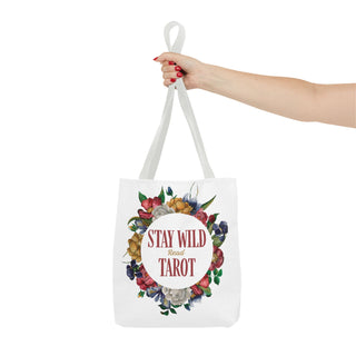 Stay Wild Tarot Floral Tote Bag