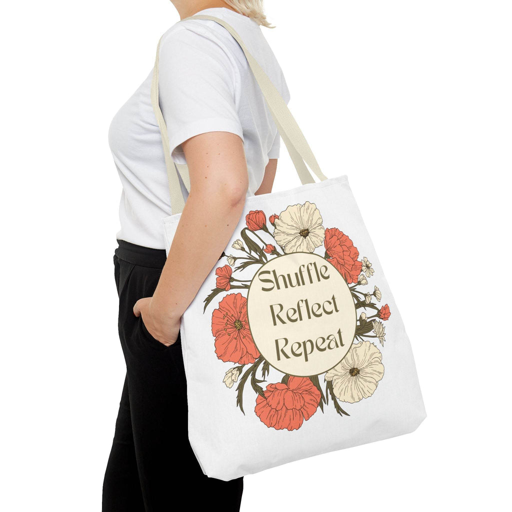 Shuffle, Reflect, Repeat Floral Tote Bag - Water Moon Shop