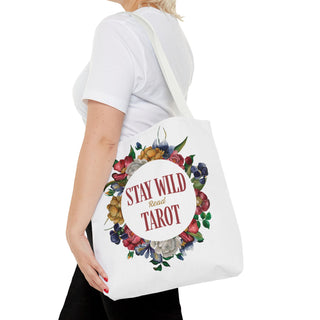 Stay Wild Tarot Floral Tote Bag