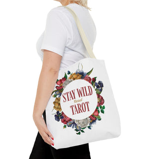 Stay Wild Tarot Floral Tote Bag