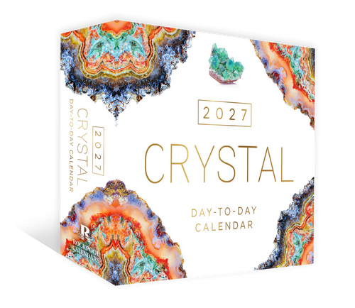 2027 Crystal Day-to-Day Calendar by Adam Barralet, Daily Crystal Ritual Desk Box Calendar