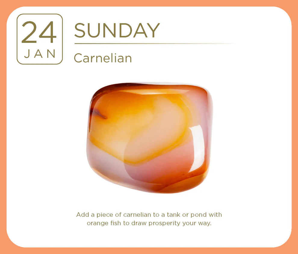 2027 Crystal Day-to-Day Calendar by Adam Barralet, Daily Crystal Ritual Desk Box Calendar