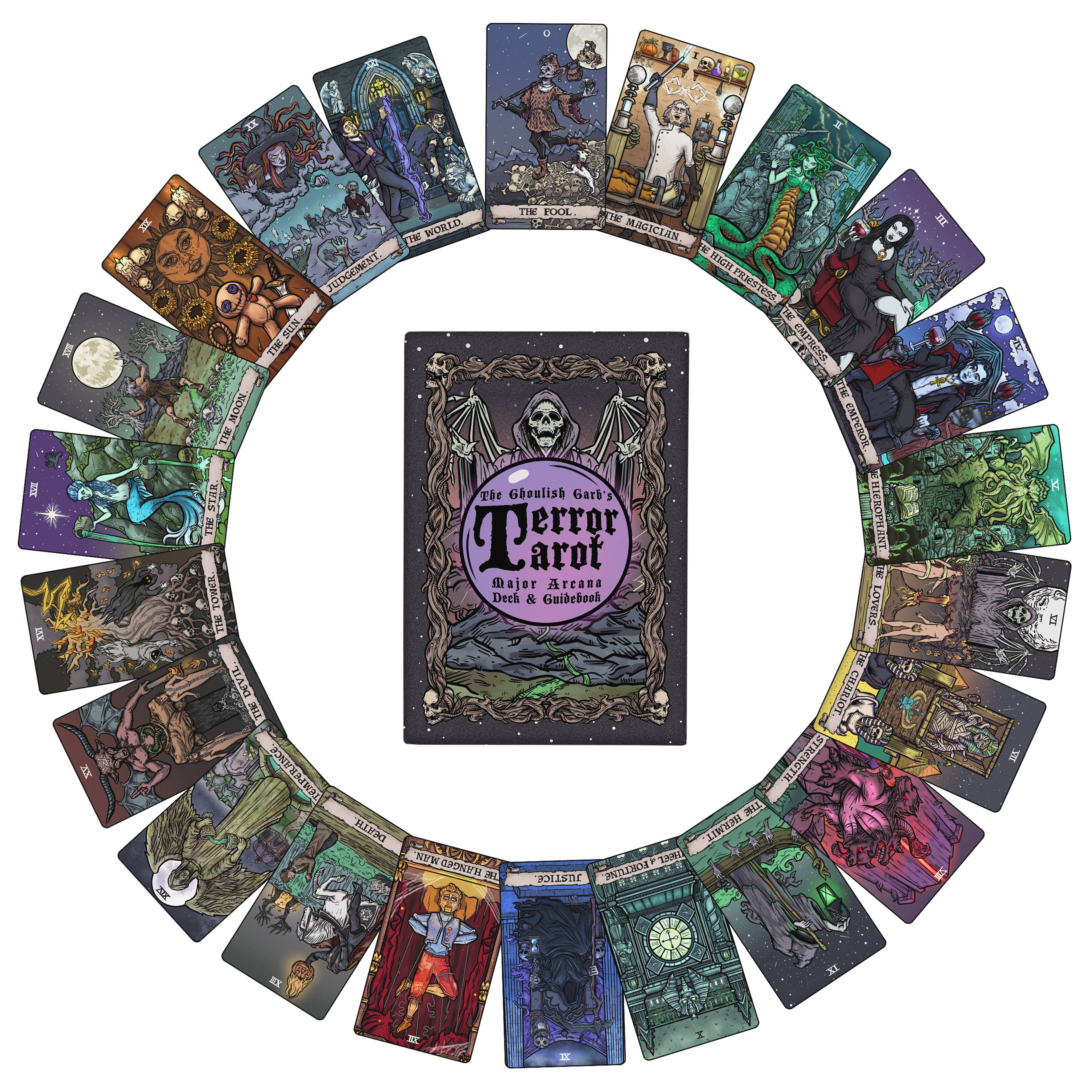 Terror Tarot Card Oracle Deck 23 Card Halloween Major Arcana