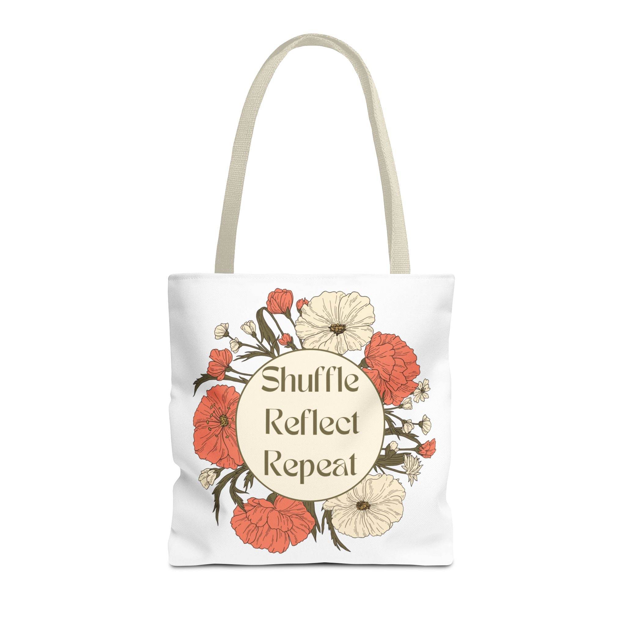 Shuffle, Reflect, Repeat Floral Tote Bag - Water Moon Shop