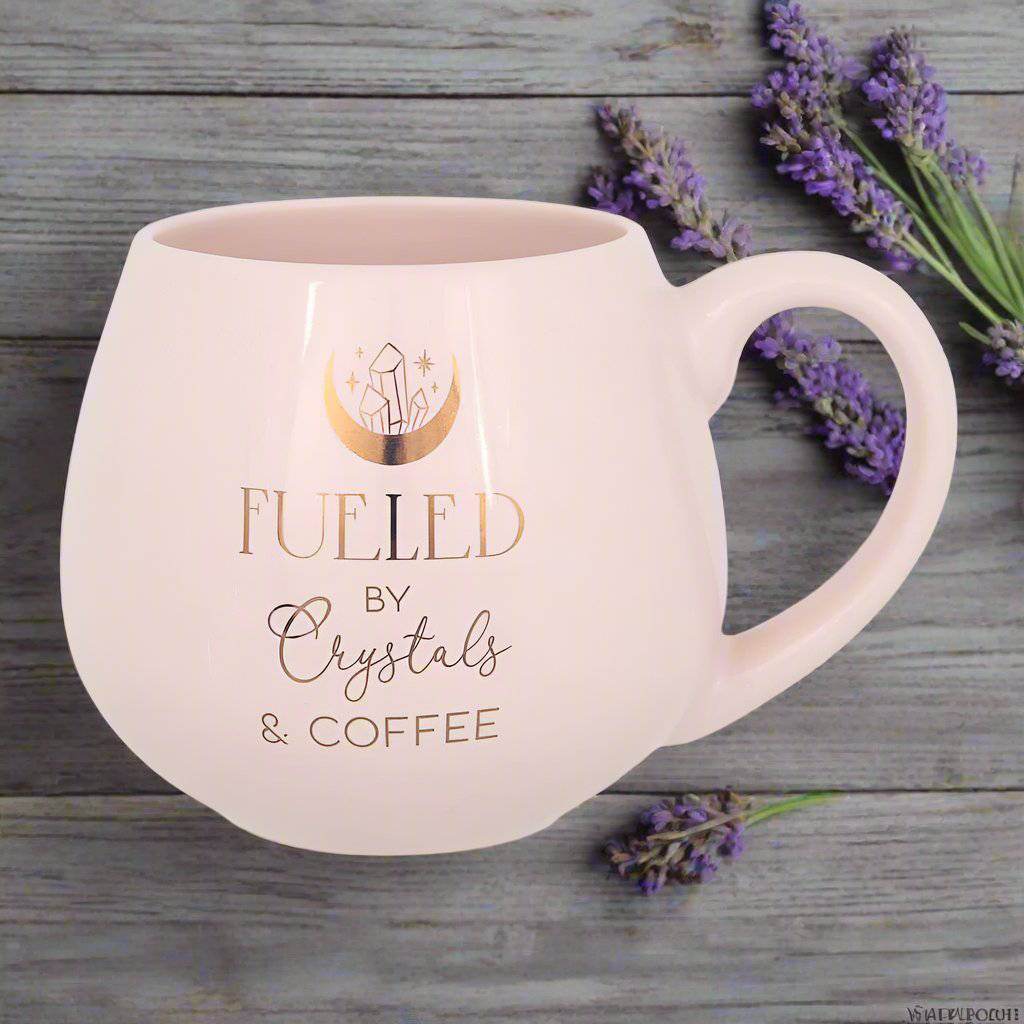 Crystals and Coffee Rounded Mug - Water Moon Shop