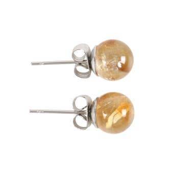 Citrine Semi Precious Crystal Earrings - Water Moon Shop