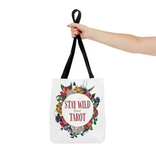 Stay Wild Tarot Floral Tote Bag