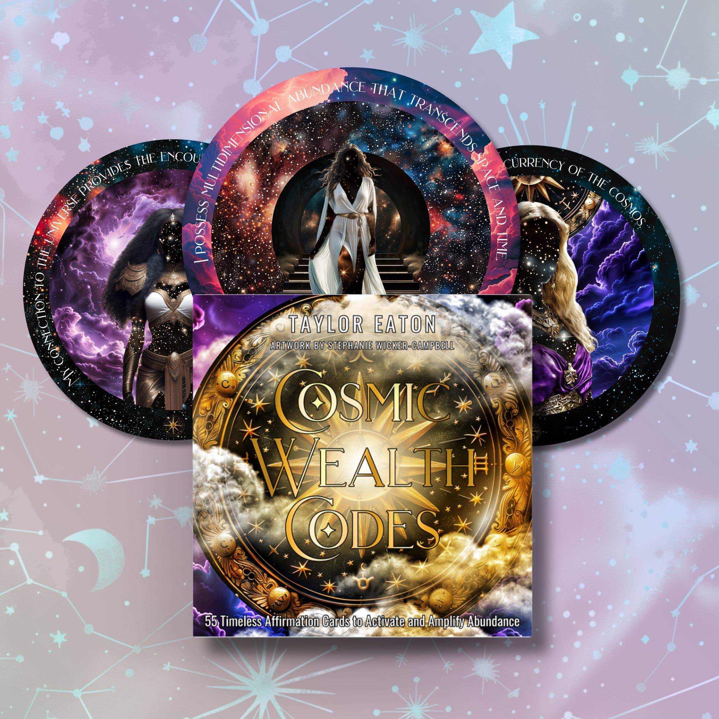 Cosmic Wealth Codes Affirmation Deck: 55 Cards for Abundance - Water Moon Shop