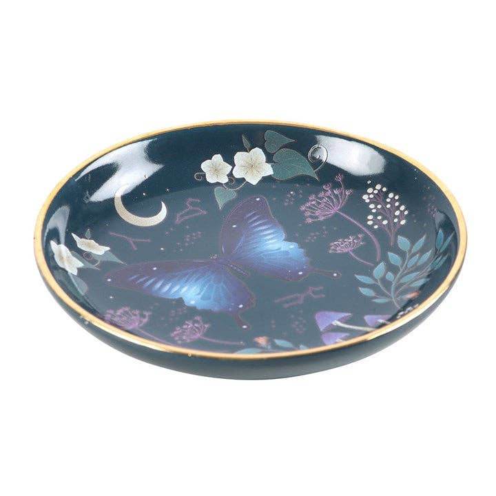 Round Midnight Moth Trinket Dish - Water Moon Shop