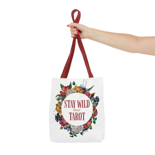 Stay Wild Tarot Floral Tote Bag