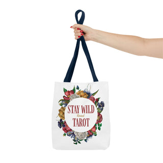 Stay Wild Tarot Floral Tote Bag