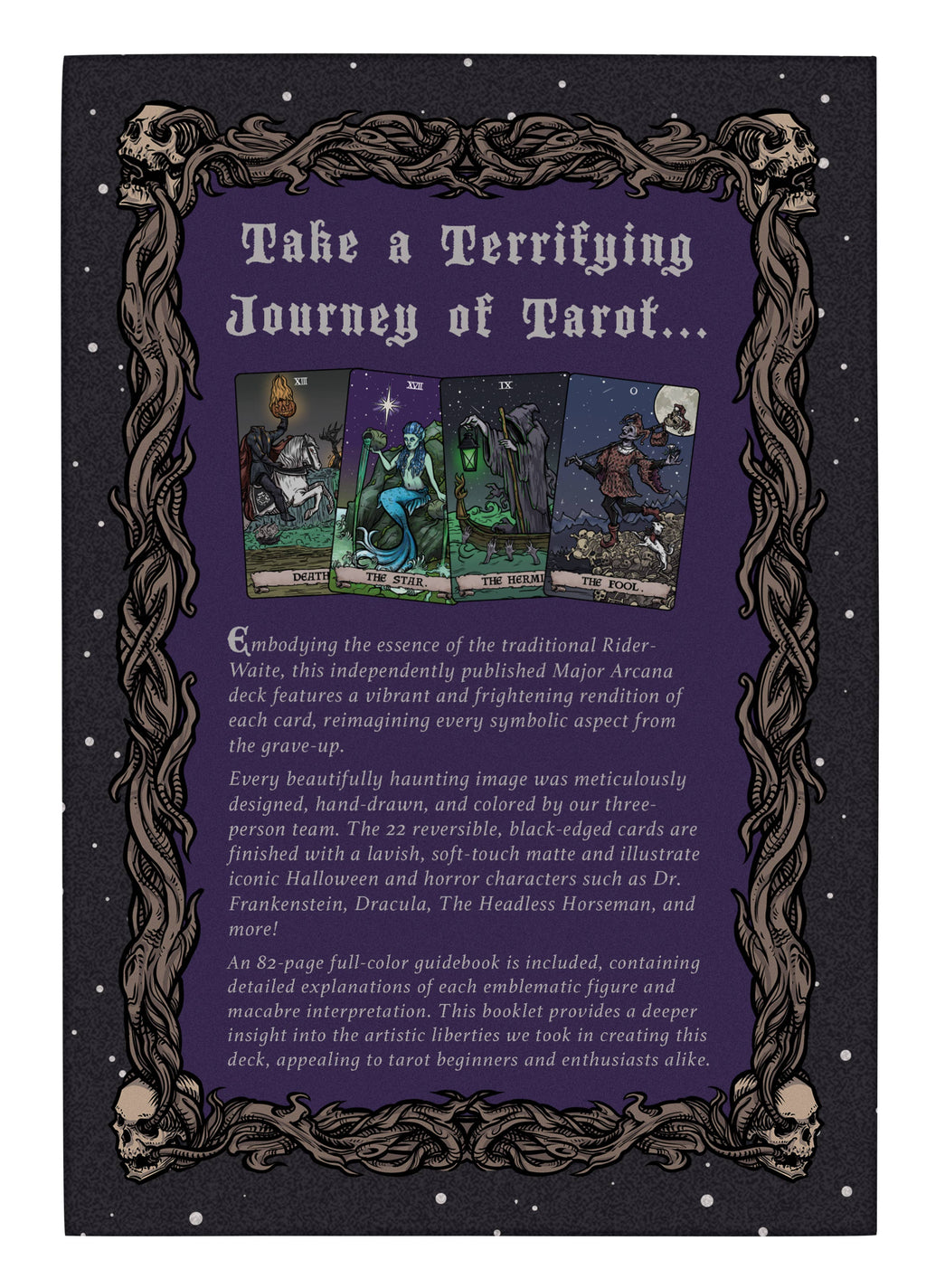 Terror Tarot Card Oracle Deck 23 Card Halloween Major Arcana