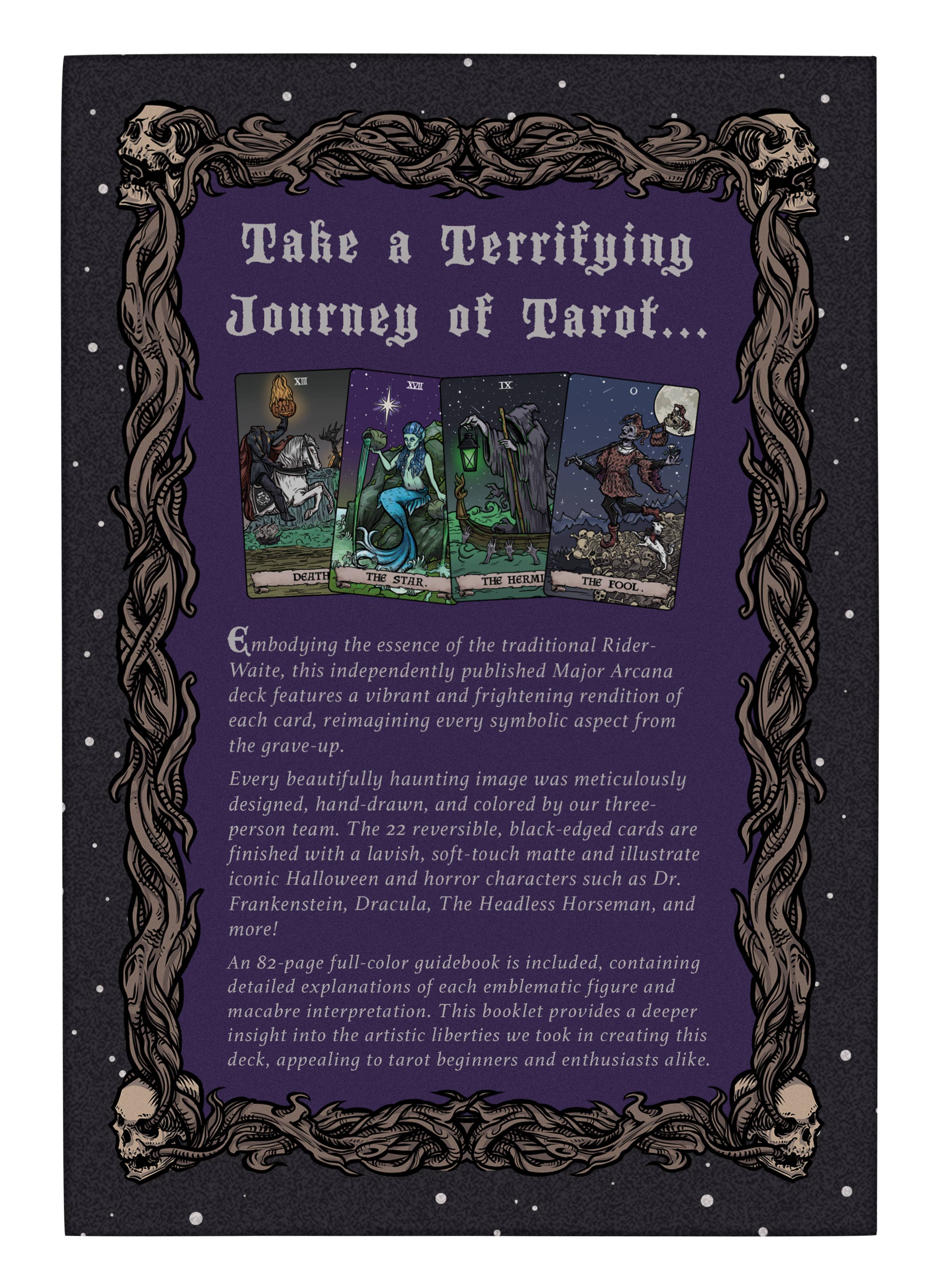 Terror Tarot Card Oracle Deck 23 Card Halloween Major Arcana