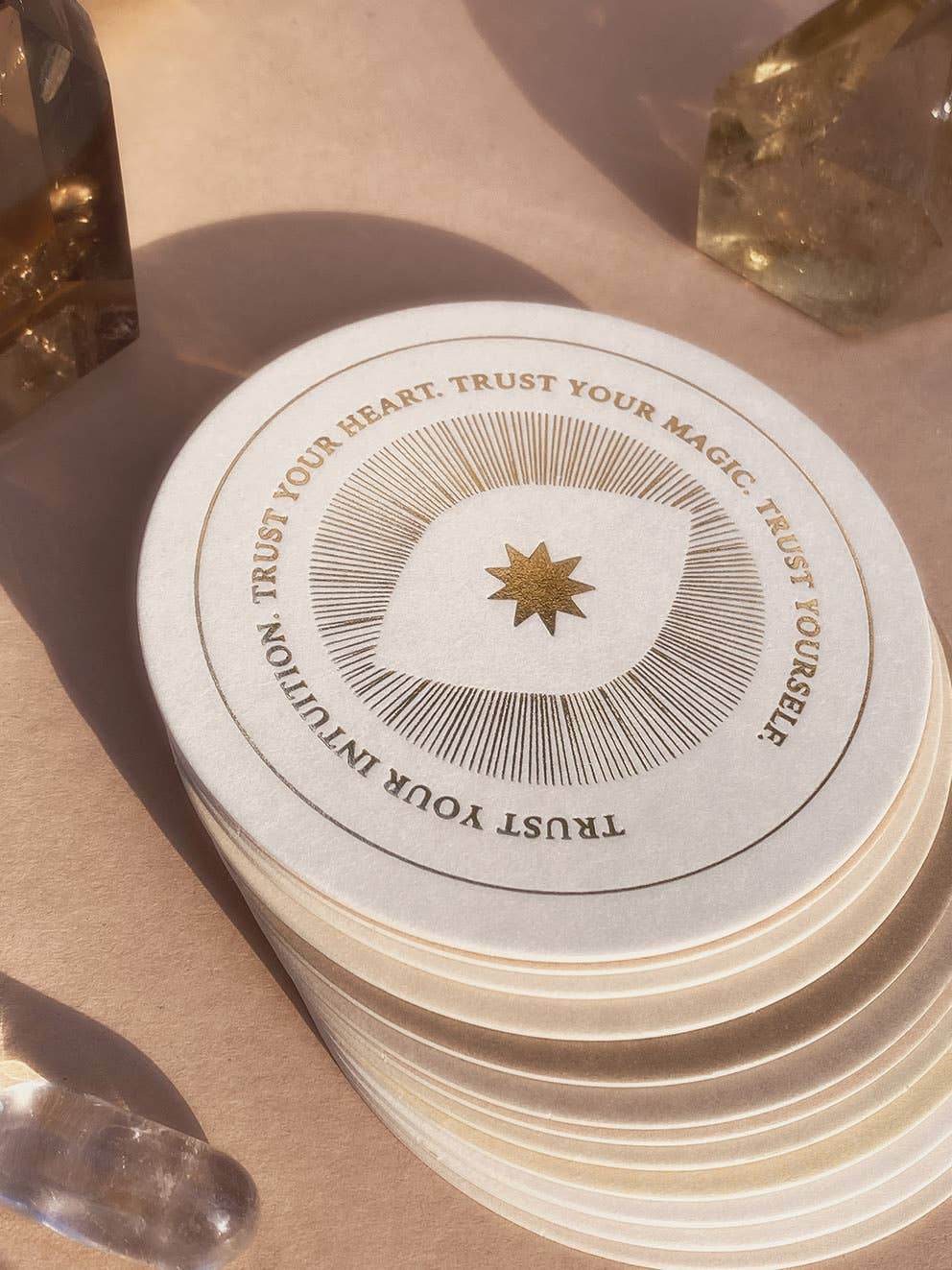 Inner Alchemy Affirmations - Round Card Deck - Gold Edition - Water Moon Shop