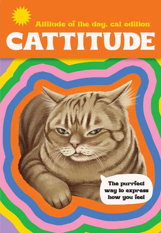 Cattitude Oracle Cards - 24 Feisty Feline Mood & Humor Cards by Rockpool Publishing, Cat Lover Gifts & Daily Confidence Boosters