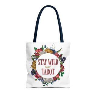 Stay Wild Tarot Floral Tote Bag