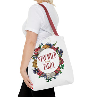 Stay Wild Tarot Floral Tote Bag