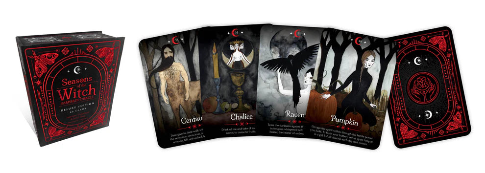 Seasons of the Witch Samhain Oracle Deluxe Edition, 60-Card Limited Deck with Velvet Box and Altar Postcards