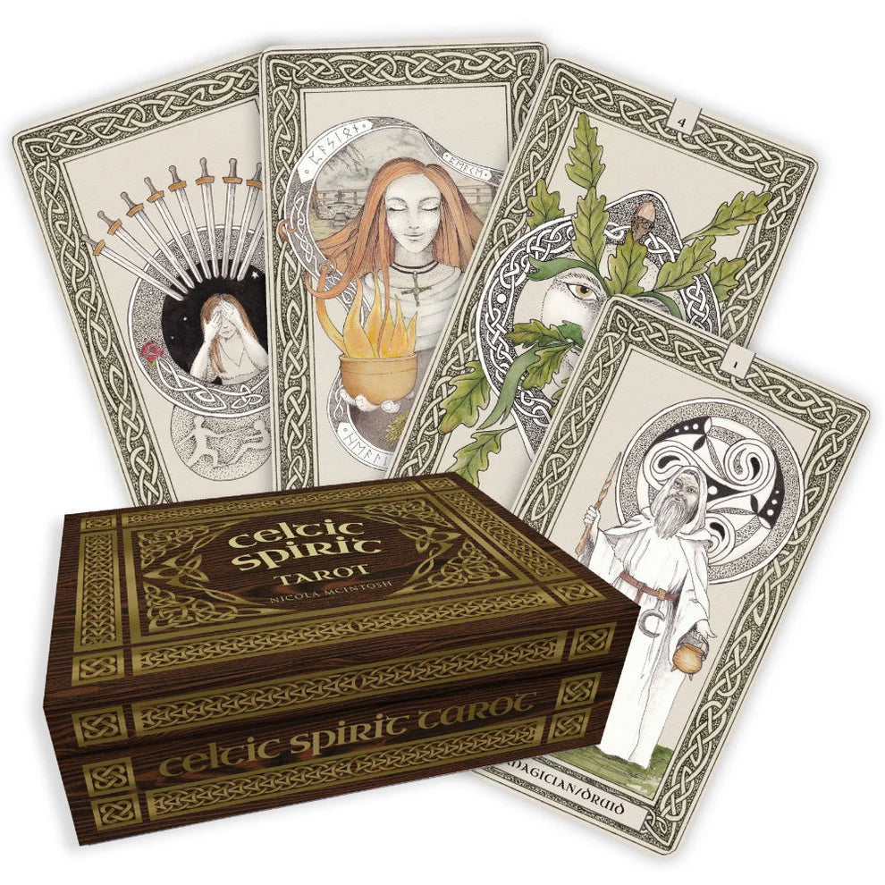 Celtic Spirit Tarot Deck and Guidebook by Nicola McIntosh, 92-Card Celtic Rider-Waite Tarot