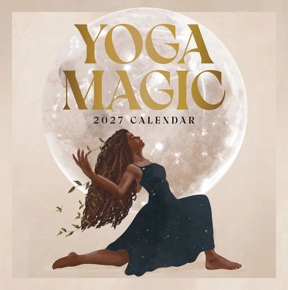 2027 Yoga Magic Wall Calendar by Stanja Buvac, 12-Month Yoga Art Calendar with Moon Phases