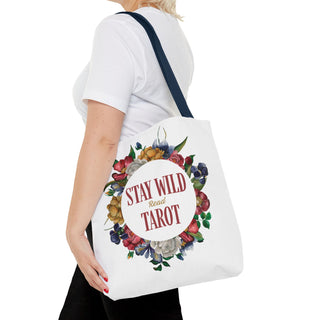 Stay Wild Tarot Floral Tote Bag