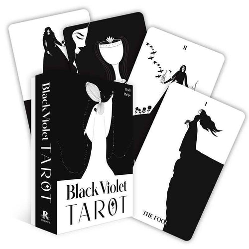Black Violet Tarot by Heidi Phelps - 80 card Art Nouveau tarot deck for creative inspiration and feminine spiritual expression