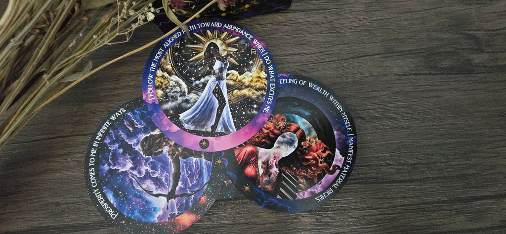 Cosmic Wealth Codes Affirmation Deck: 55 Cards for Abundance - Water Moon Shop