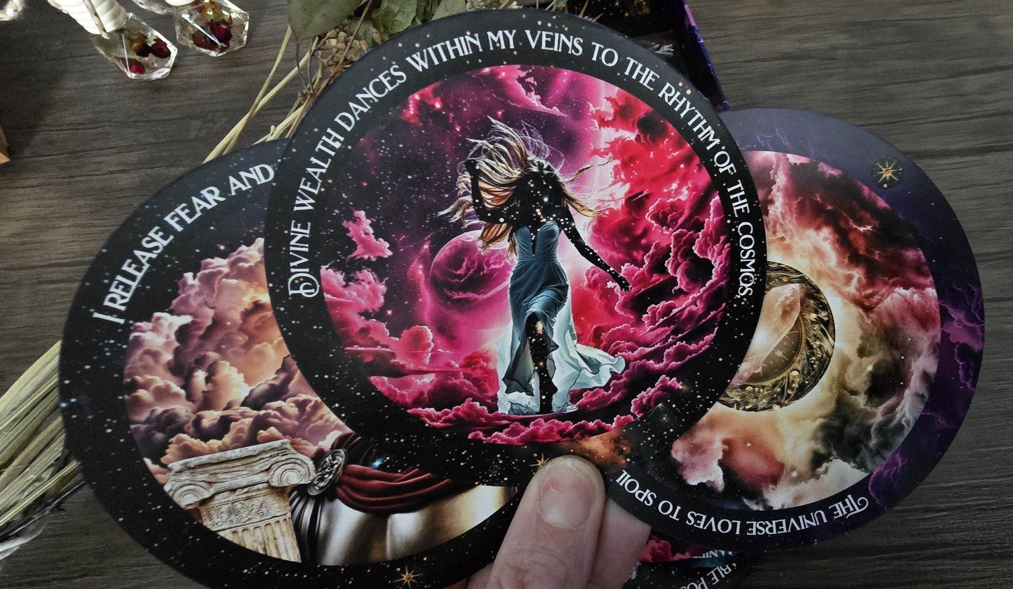 Cosmic Wealth Codes Affirmation Deck: 55 Cards for Abundance - Water Moon Shop