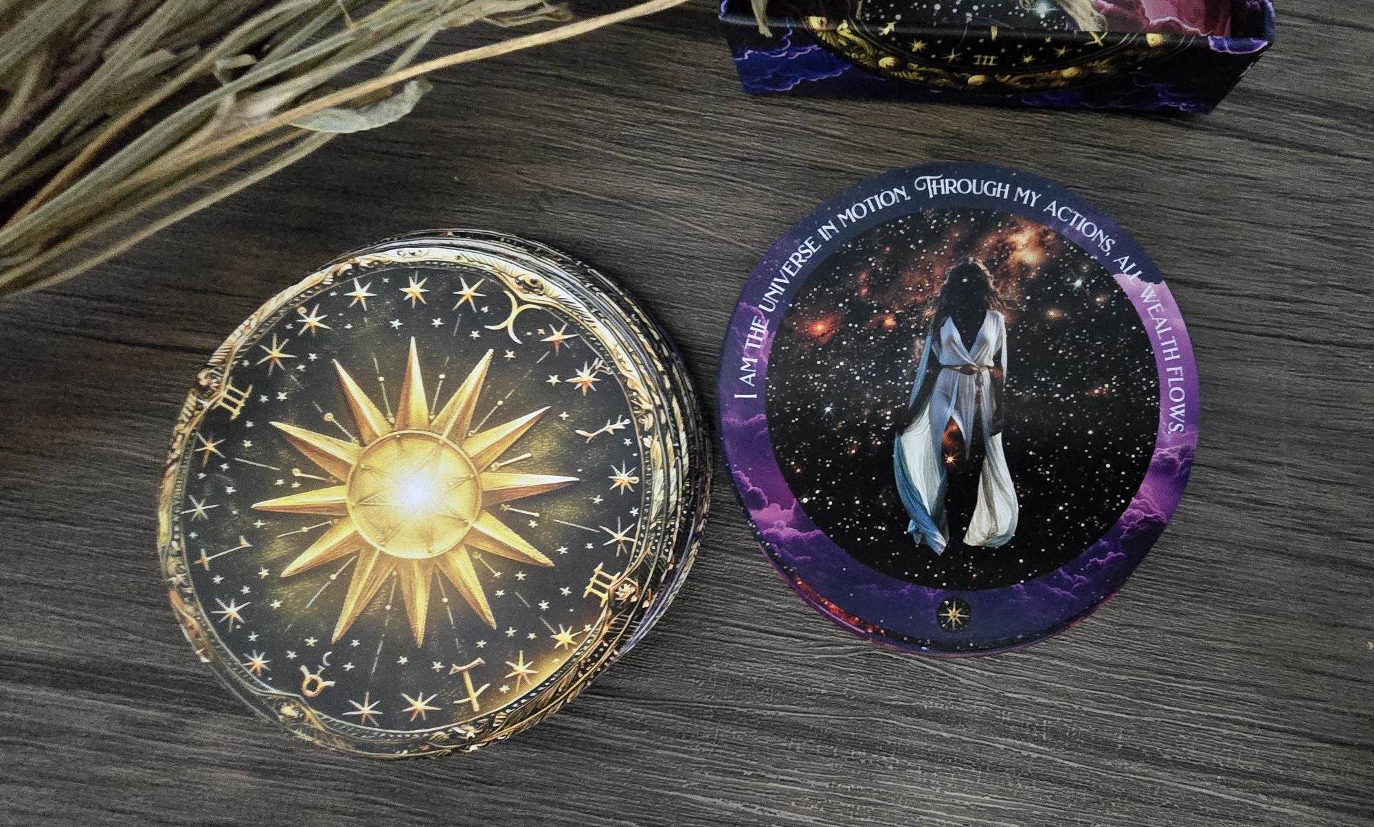 Cosmic Wealth Codes Affirmation Deck: 55 Cards for Abundance - Water Moon Shop