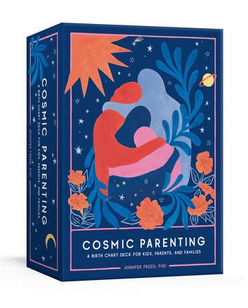 Cosmic Parenting Oracle Cards deck with 80 family astrology and birth chart guidance cards by Jennifer Freed PhD