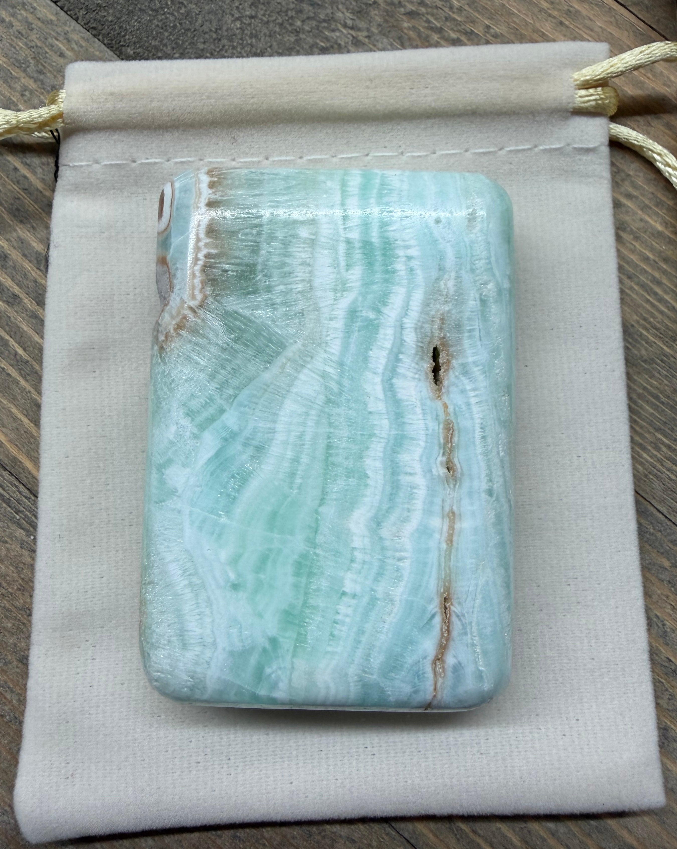 Caribbean Calcite Soap Shape Palm Stone | Choose Your Size