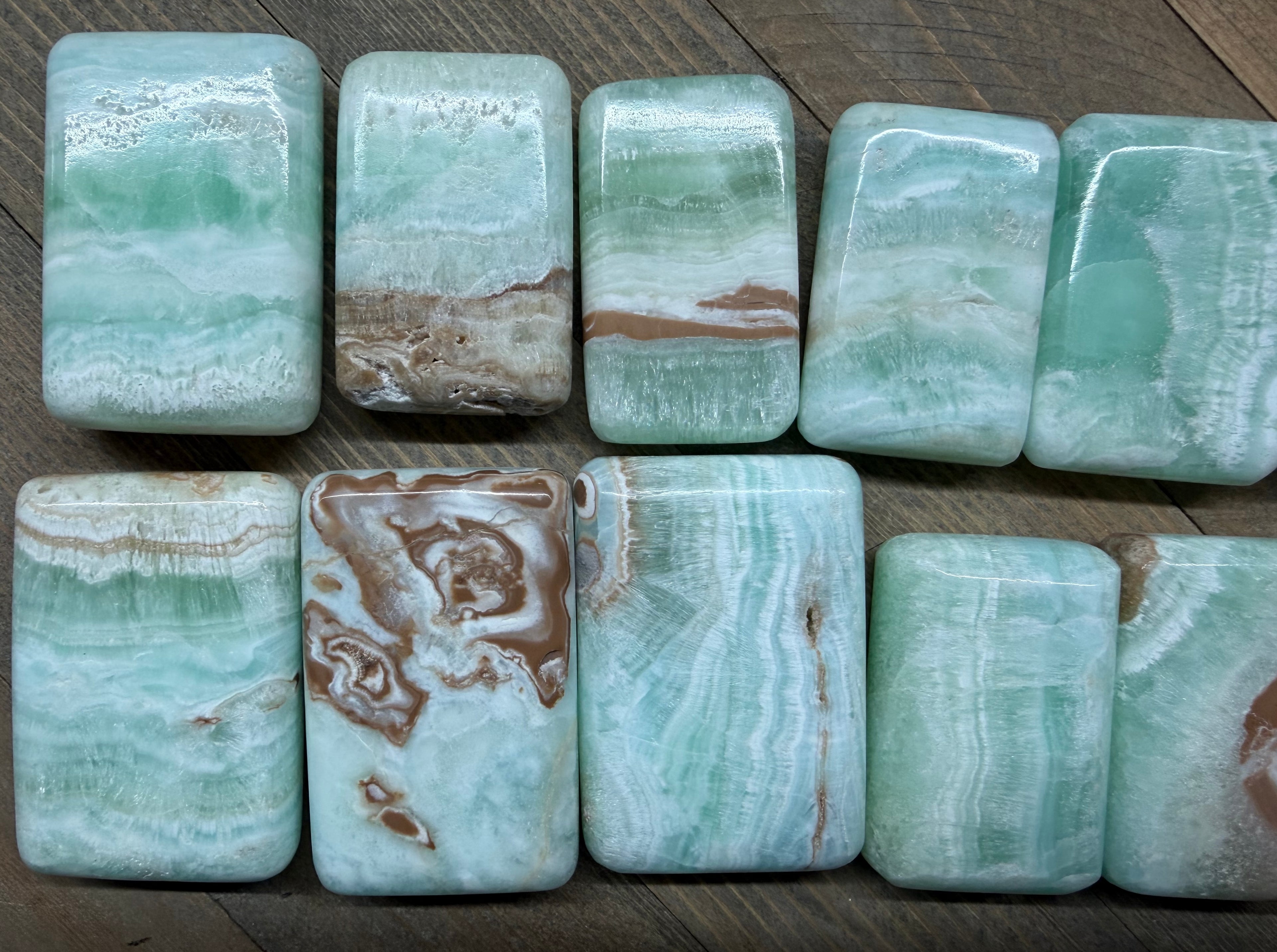 Caribbean Calcite Soap Shape Palm Stone | Choose Your Size