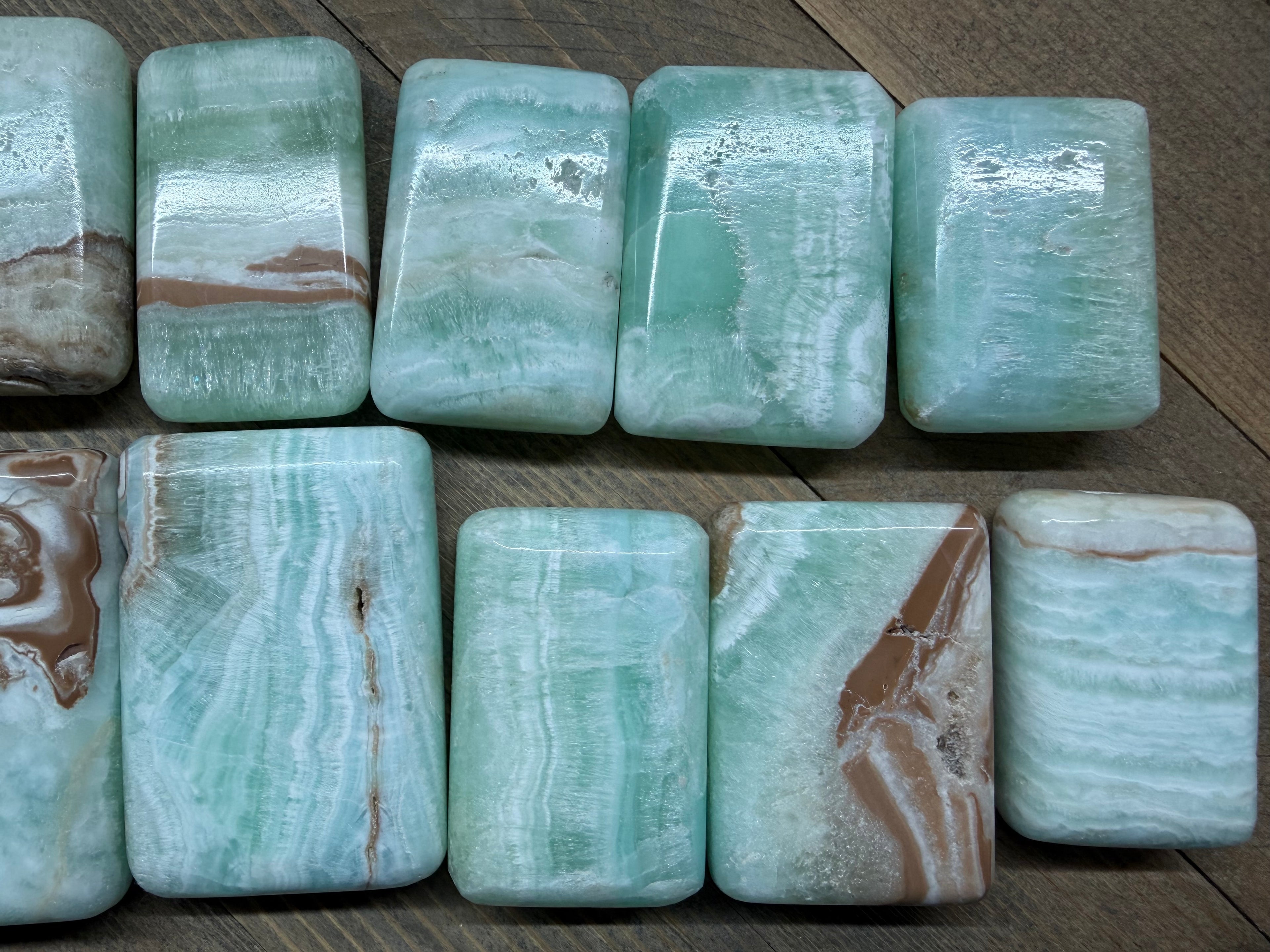 Caribbean Calcite Soap Shape Palm Stone | Choose Your Size