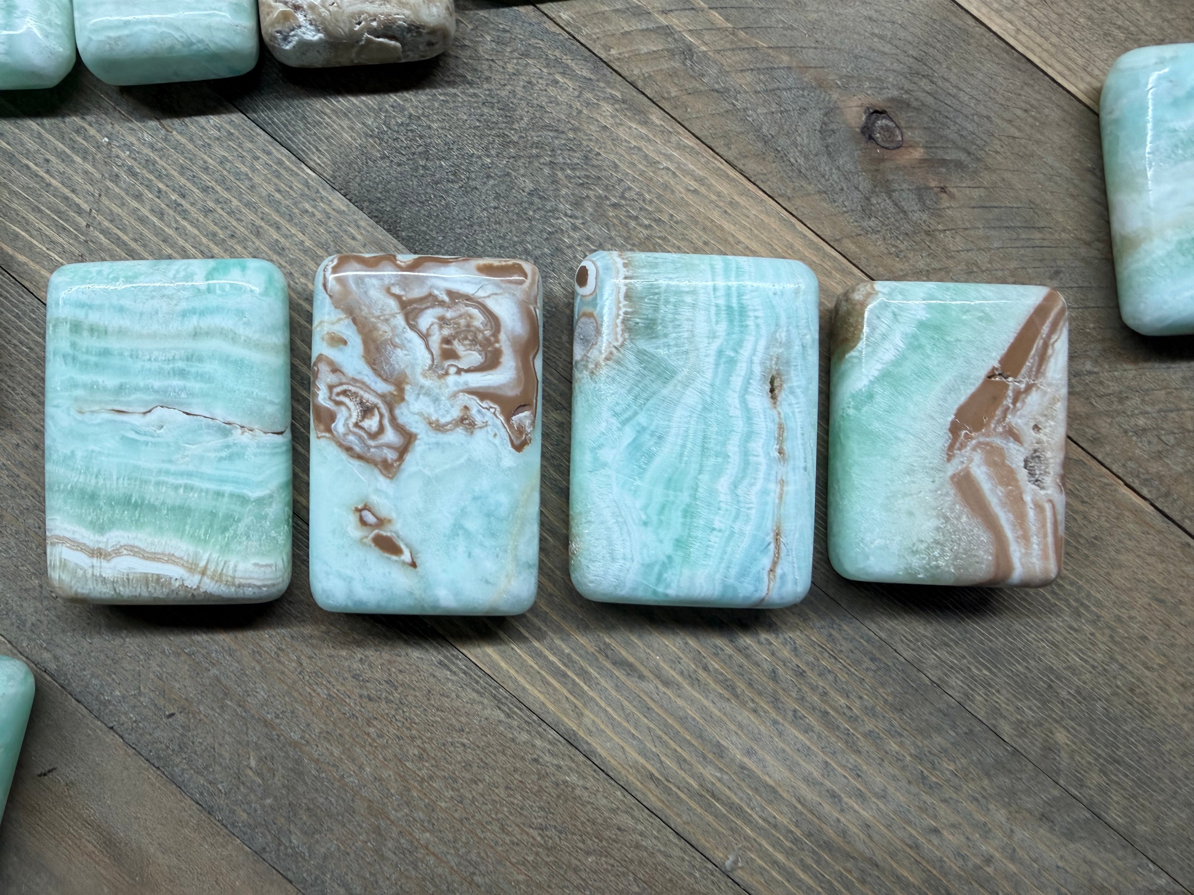 Caribbean Calcite Soap Shape Palm Stone | Choose Your Size
