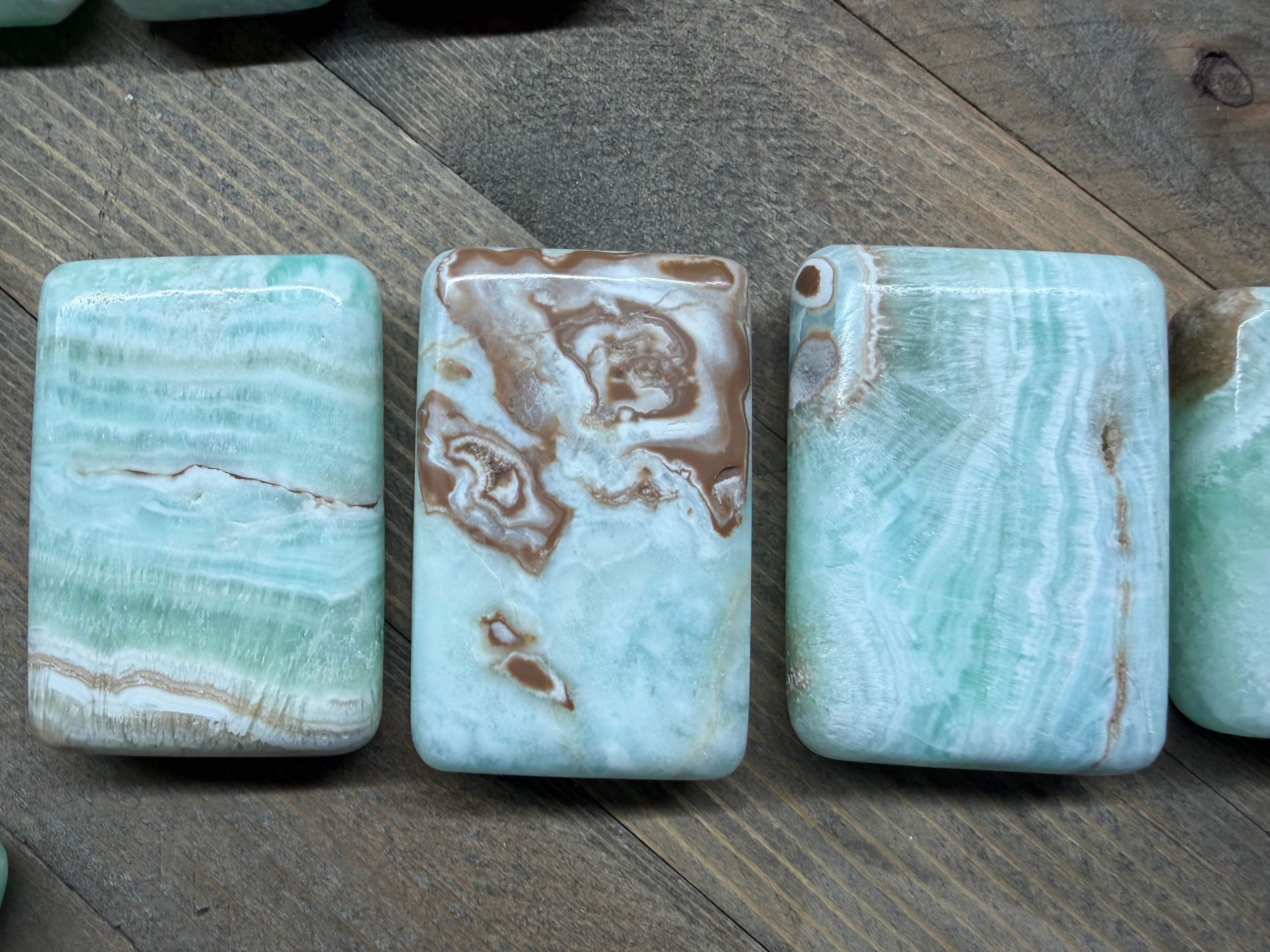 Caribbean Calcite Soap Shape Palm Stone | Choose Your Size