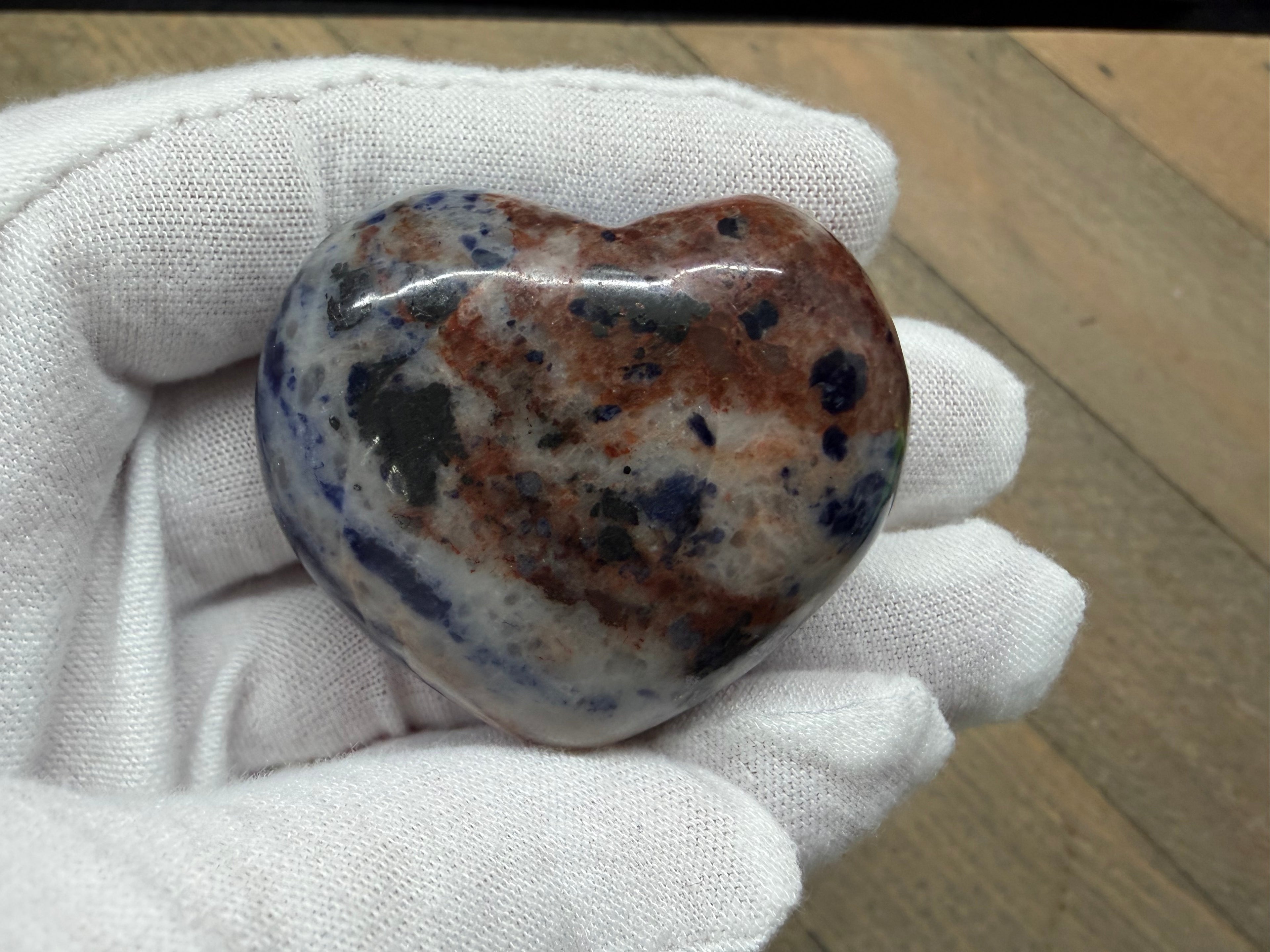 45mm Crystal Puffy Heart | Rose Quartz, Sodalite, or Unakite | Polished Palm Stone | Choose Your Stone