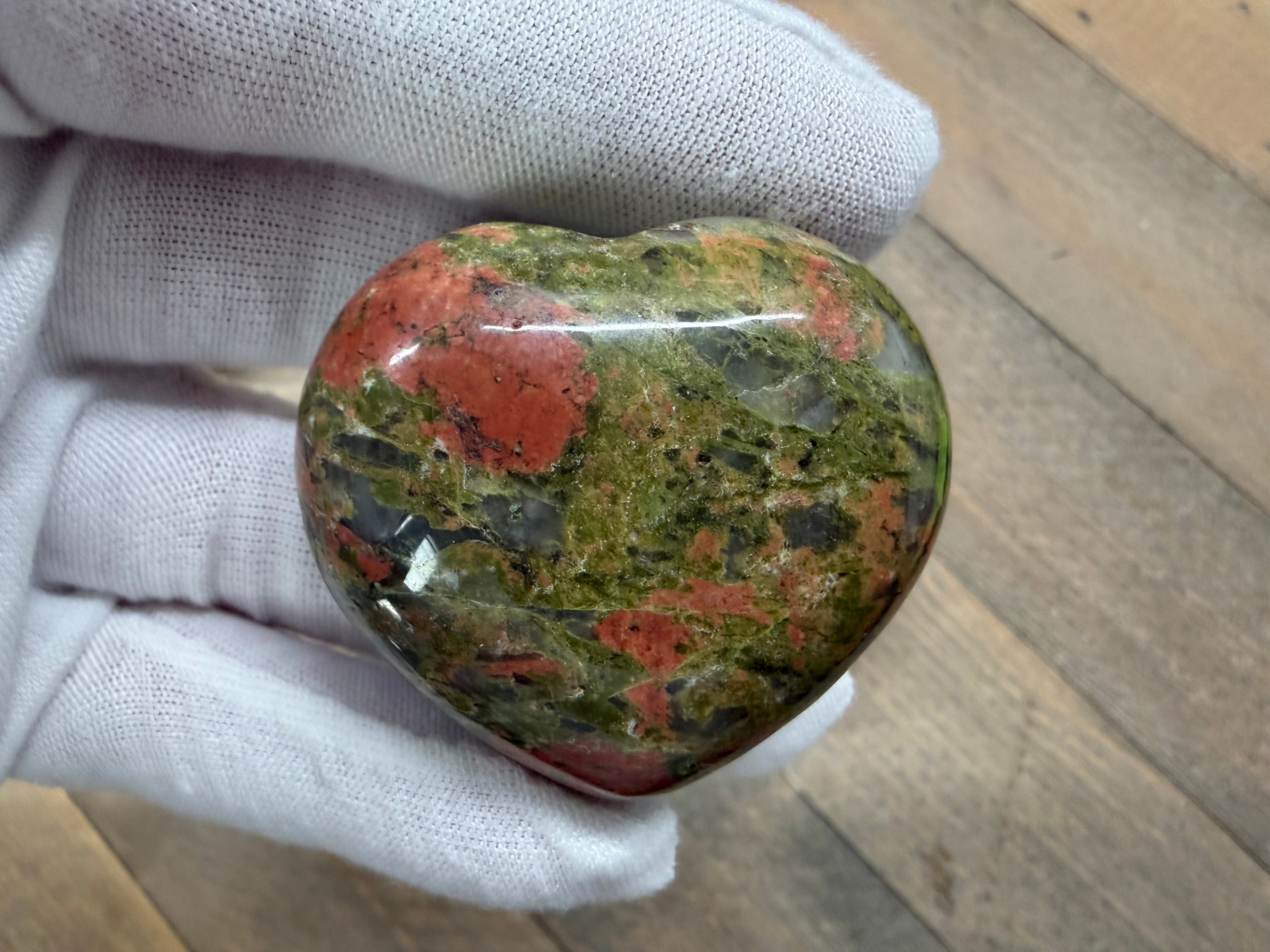 45mm Crystal Puffy Heart | Rose Quartz, Sodalite, or Unakite | Polished Palm Stone | Choose Your Stone